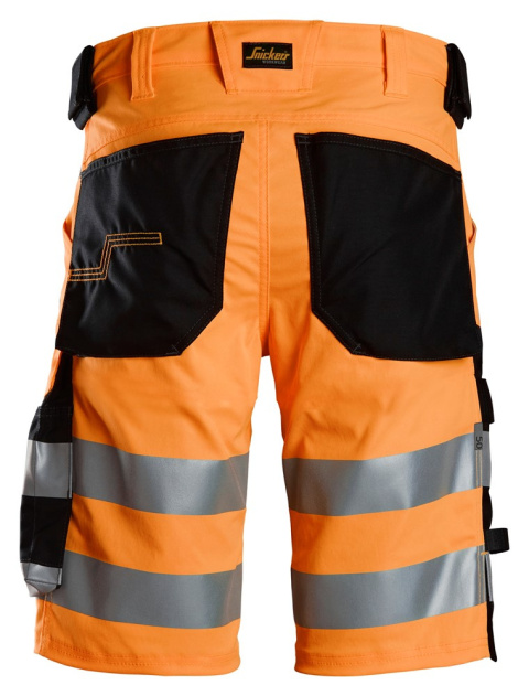 krótkie spodenki robocze odblaskowe Stretch 6136 Snickers Workwear pomarańczowo-czarne krótkie spodenki robocze odblaskowe Stretch 6136 Snickers Workwear pomarańczowo-czarne