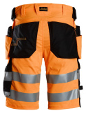 krótkie spodenki robocze odblaskowe z workami kieszeniowymi Stretch 6135 Snickers Workwear pomarańczowo-czarne krótkie spodenki robocze odblaskowe z workami kieszeniowymi Stretch 6135 Snickers Workwear pomarańczowo-czarne