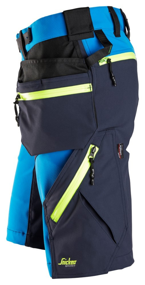 szorty bhp softshell stretch z workami kieszeniowymi FlexiWork+ 6140 Snickers Workwear niebieskie szorty bhp softshell stretch z workami kieszeniowymi FlexiWork+ 6140 Snickers Workwear niebieskie