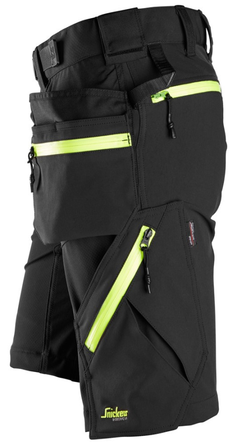 szorty bhp softshell stretch z workami kieszeniowymi FlexiWork+ 6140 Snickers Workwear czarne szorty bhp softshell stretch z workami kieszeniowymi FlexiWork+ 6140 Snickers Workwear czarne