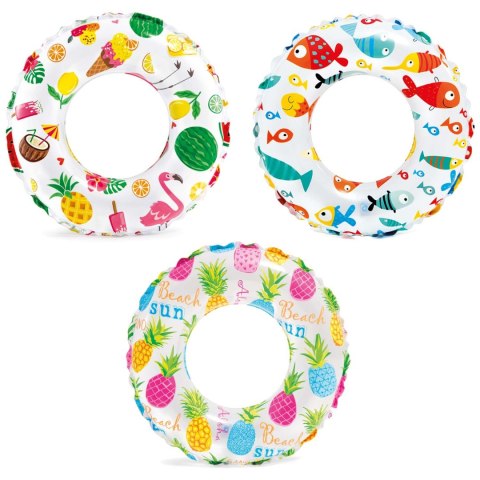 Kółko do pływania z nadrukiem średnica 51 cm INTEX 59241 rybki