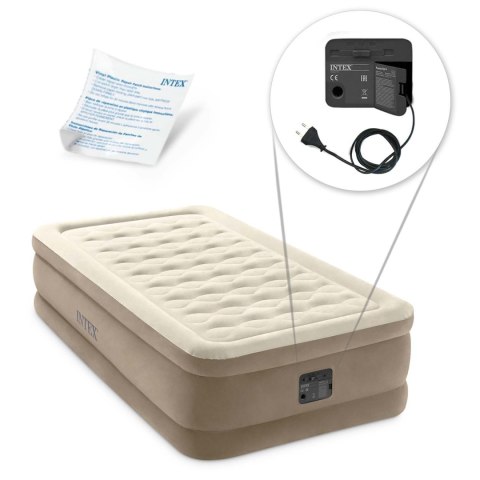 Materac dmuchany w wbudowaną pompką 191 x 99 x 46 cm INTEX 64426