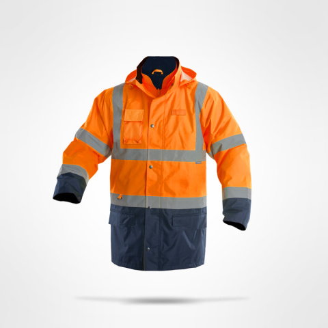 Sara Workwear Drogowiec Winter kurtka robocza ocieplana pomarańczowa Sara Workwear Drogowiec Winter kurtka robocza ocieplana pomarańczowa