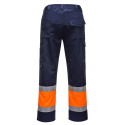 Portwest L049 lekkie spodnie Hi-Vis z pasami odblaskowymi