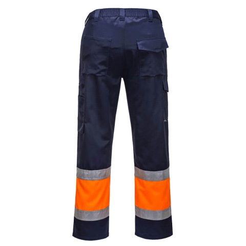 Portwest L049 lekkie spodnie Hi-Vis z pasami odblaskowymi