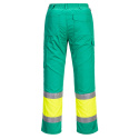 Portwest L049 spodnie serwisowe bhp do pasa lekkie zielono-żółte