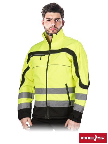 kurtka robocza odblaskowa softshell męska Nemo Reis żółta kurtka robocza odblaskowa softshell męska Nemo Reis żółta