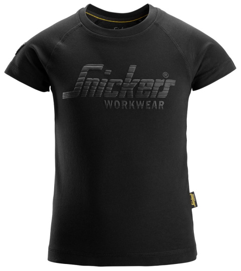 t-shirt dziecięcy logo 7514 Snickers Workwear czarny t-shirt dziecięcy logo 7514 Snickers Workwear czarny