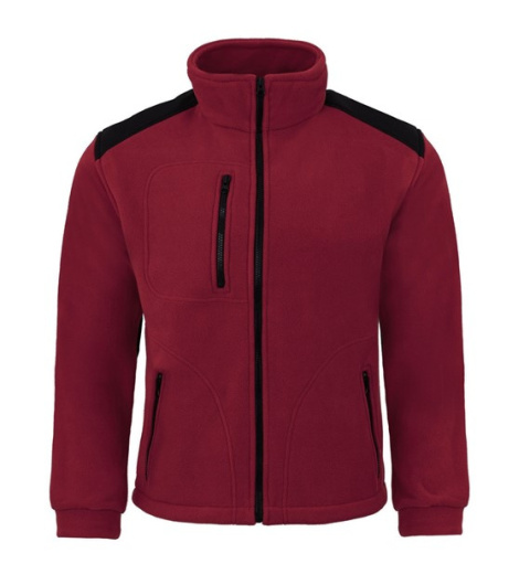 polar roboczy męski FLRA 340 JHK burgundowo-czarny polar roboczy męski FLRA 340 JHK burgundowo-czarny