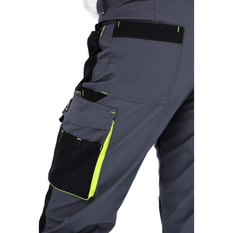 SPODNIE DO PASA PROMAN STRETCH 250 SZARY HV ROZM. 56