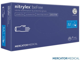 rękawice jednorazowe nitrylowe bezpudrowe RMM-NITBEFREE Mercator Medical