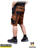 spodnie robocze z krótkimi nogawkami Harver L.Hollman brązowo-czarnr