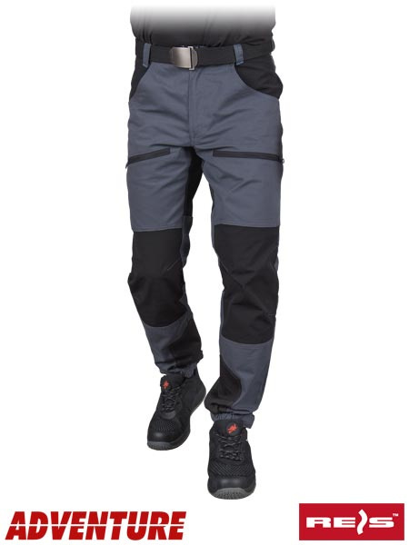 spodnie robocze do pasa HOBBER Reis szaro-czarne