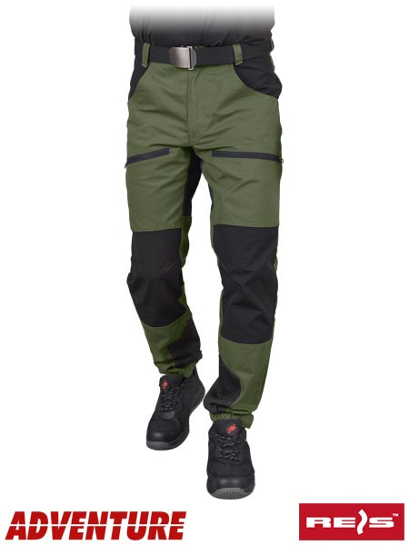 spodnie robocze do pasa HOBBER Reis khaki-czarne