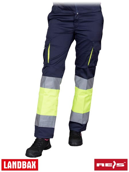 spodnie robocze do pasa damskie Fraubax Reis granatowo-żółte spodnie robocze do pasa damskie Fraubax Reis granatowo-żółte