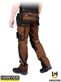 spodnie robocze do pasa Harver L.Hollman brązowo-czarne