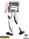 spodnie robocze do pasa Harver L.Hollman biało-szare