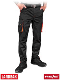 spodnie robocze do pasa męskie LAND-JOG Reis czarno-pomarańczowe spodnie robocze do pasa męskie LAND-JOG Reis czarno-pomarańczowe