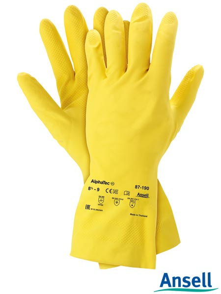 rękawice robocze lateksowe AlphaTec 87-190 (Econohands® Plus) Ansell rękawice robocze lateksowe AlphaTec 87-190 (Econohands® Plus) Ansell