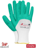 rękawice robocze powlekane lateksem GRIPON Reis biało-zielone rękawice robocze powlekane lateksem GRIPON Reis biało-zielone