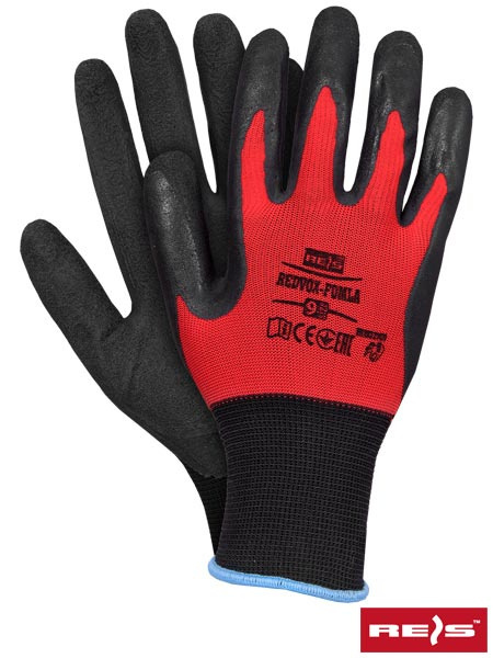 rękawice robocze powlekane spienionym lateksem REDVOX-FOMLA Reis rękawice robocze powlekane spienionym lateksem REDVOX-FOMLA Reis