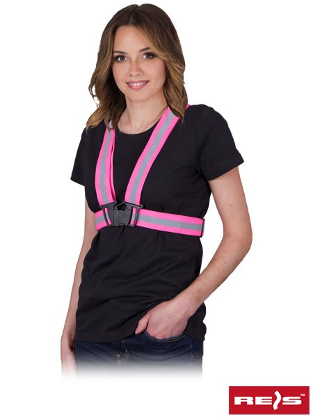 elastyczne szelki z pasami odblaskowymi KOS-STRAPE Reis różowe elastyczne szelki z pasami odblaskowymi KOS-STRAPE Reis różowe