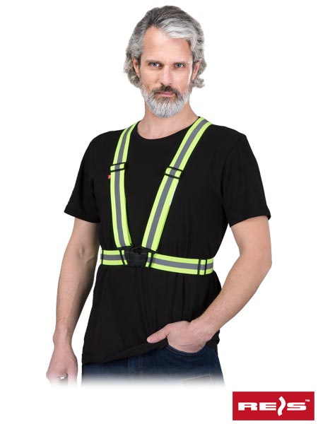 elastyczne szelki z pasami odblaskowymi KOS-STRAPE Reis żółte elastyczne szelki z pasami odblaskowymi KOS-STRAPE Reis żółte