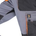 SPODNIE OGRODNICZKI PROMAN STRETCH 250 SZARY POMARAŃCZOWY ROZM. 60