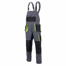 SPODNIE OGRODNICZKI PROMAN STRETCH 250 SZARY ŻÓŁTY ROZM. 62