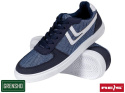 buty robocze typu trampki Casual Reis - półbuty sportowe tkane granatowo-białe buty robocze typu trampki Casual Reis - półbuty sportowe tkane granatowo-białe