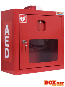 szafka na defibrylator z alarmem dźwiękowo-świetlnym BM-DEFI-BOX Boxmet Trade