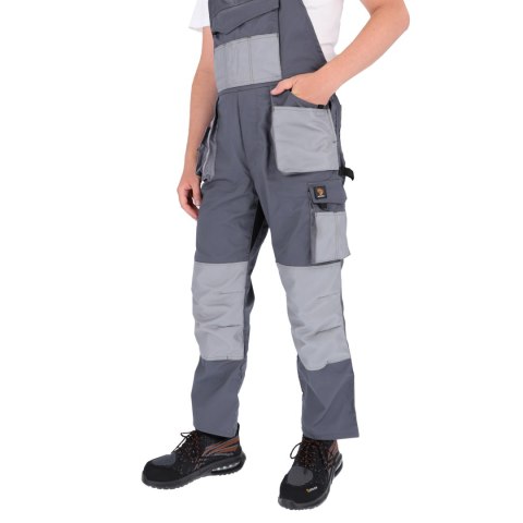 SPODNIE OGRODNICZKI PROMAN STRETCH 250 SZARY ROZM. 54