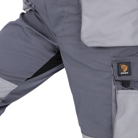 SPODNIE OGRODNICZKI PROMAN STRETCH 250 SZARY ROZM. 56