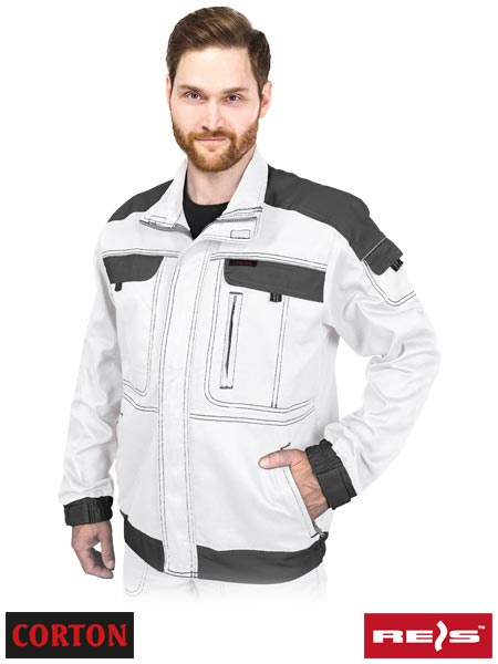 bluza robocza męska tkana Corton Reis biało-szara bluza robocza męska tkana Corton Reis biało-szara