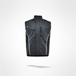 kamizelka robocza ocieplana Standard Winter Sara Workwear grafitowo-czarna
