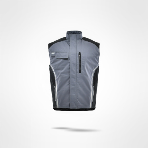 kamizelka robocza ocieplana Standard Winter Sara Workwear szaro-czarna kamizelka robocza ocieplana Standard Winter Sara Workwear szaro-czarna