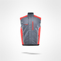 kamizelka robocza ocieplana Standard Winter Sara Workwear szaro-czerwona kamizelka robocza ocieplana Standard Winter Sara Workwear szaro-czerwona