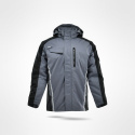 kurtka robocza ocieplana długa Standard Winter Sara Workwear szaro-czarna