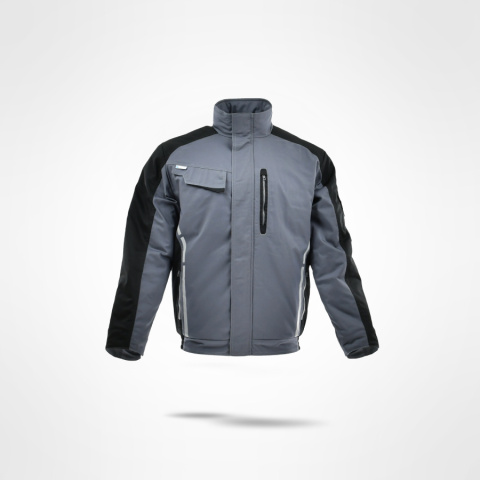kurtka robocza ocieplana krótka Standard Winter Sara Workwear szaro-czarna kurtka robocza ocieplana krótka Standard Winter Sara Workwear szaro-czarna