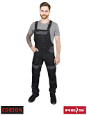 spodnie robocze ogrodniczki męskie Corton Reis czarno-szare spodnie robocze ogrodniczki męskie Corton Reis czarno-szare