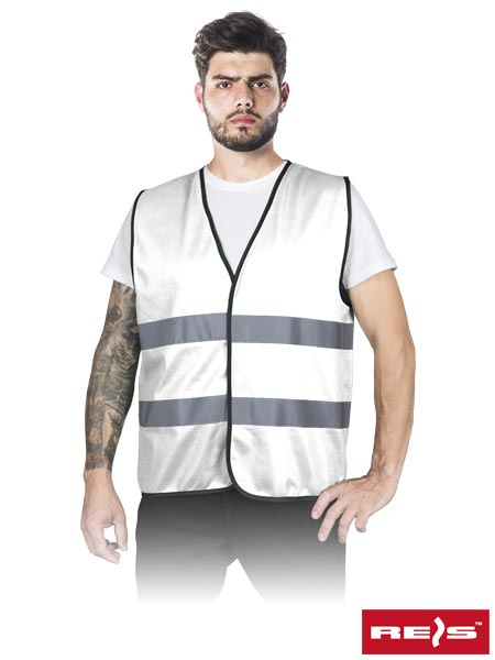 kamizelka robocza z pasami odblaskowymi KOS-COLOR Reis biała kamizelka robocza z pasami odblaskowymi KOS-COLOR Reis biała