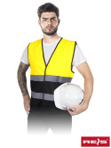 kamizelka robocza z pasami odblaskowymi KOS-DOUBLE Reis żółto-czarna kamizelka robocza z pasami odblaskowymi KOS-DOUBLE Reis żółto-czarna
