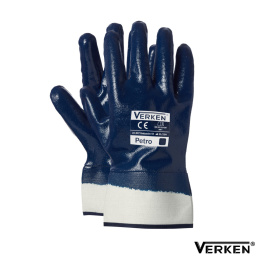 RĘKAWICE ROBOCZE POWLEKANE NITRYLEM PETRO VERKEN KARTON