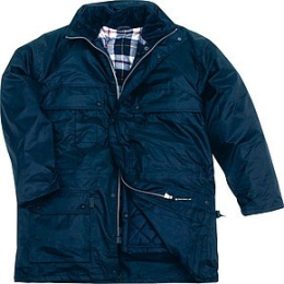 KURTKA ROBOCZA OCIEPLANA ISOLA PANOPLY Z POLIESTRU POWLEKANEGO PVC GRANATOWA