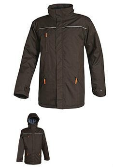 Kurtka zimowa z poliestru ODDA Panoply CZARNA PRZEDŁUŻANA