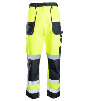 SPODNIE ROBOCZE DO PASA ODBLASKOWE BRIXTON FLASH ŻÓŁTE WSTAWKA GRANAT KAT.II KL. 2 POLSTAR SPODNIE ROBOCZE DO PASA ODBLASKOWE BRIXTON FLASH ŻÓŁTE WSTAWKA GRANAT KAT.II KL. 2 POLSTAR