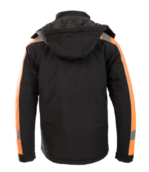 Polstar Benefit Rival kurtka robocza ocieplana softshell czarno-pomarańczowa Polstar Benefit Rival kurtka robocza ocieplana softshell czarno-pomarańczowa