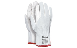 Rękawice skórzane ze skóry bydlęcej białe Issa 07131 Industrial Starter