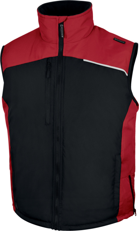 kamizelka robocza ocieplana FIDJI3 Delta Plus czarno-czerwona