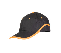 czapka robocza z daszkiem Baseball Polstar czarno-pomarańczowa
